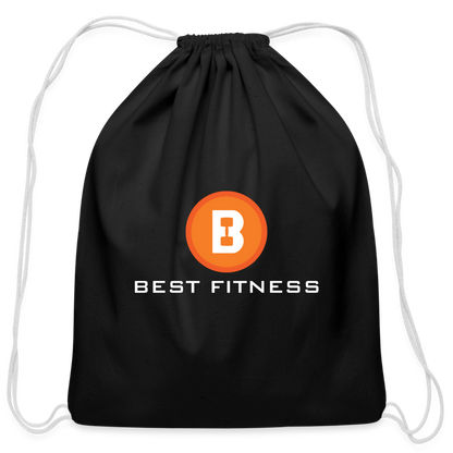 Cotton Drawstring Bag - black