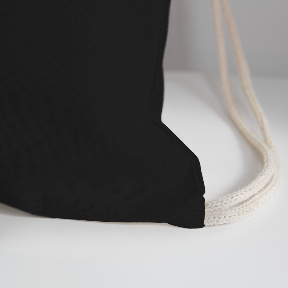 Cotton Drawstring Bag - black