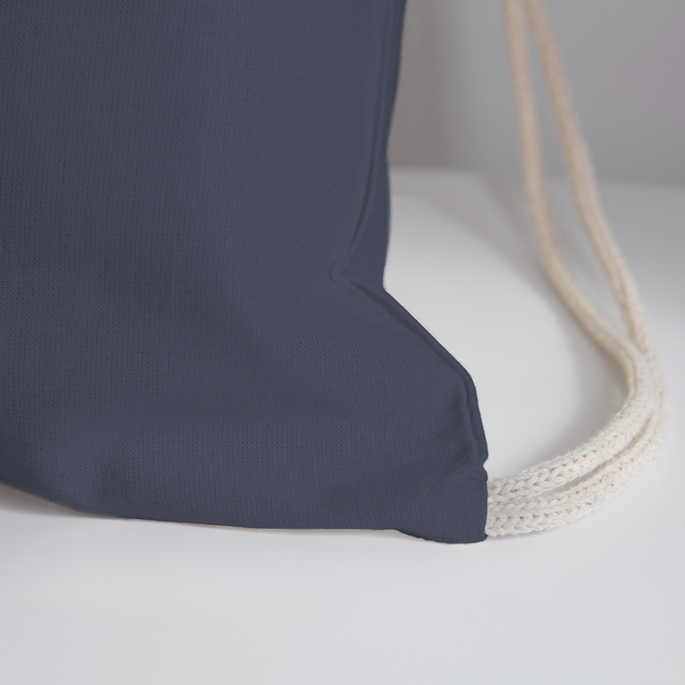 Cotton Drawstring Bag - navy