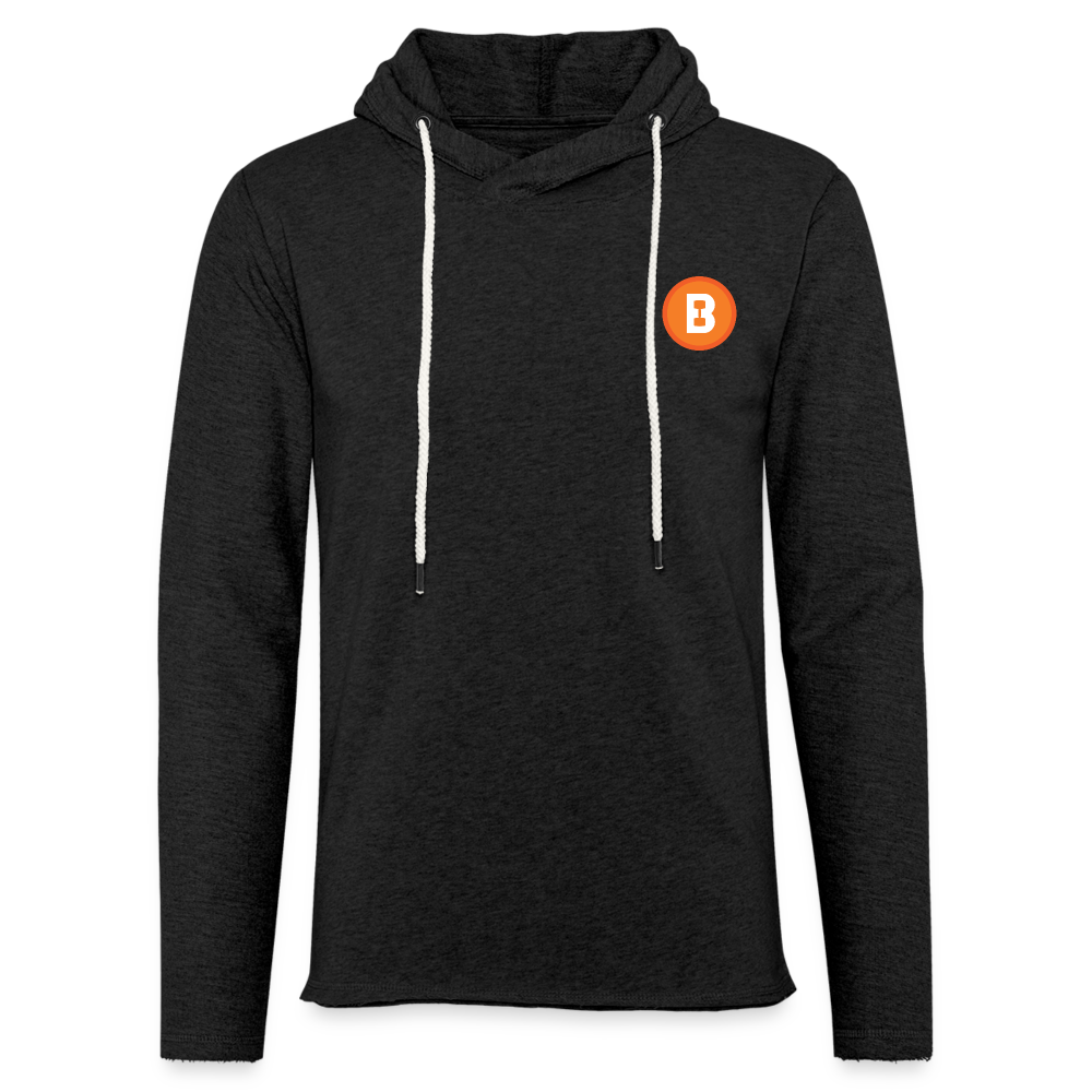 Unisex Lightweight Terry Hoodie - charcoal grey