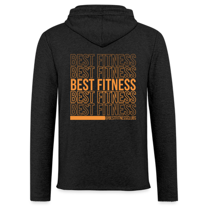 Unisex Lightweight Terry Hoodie - charcoal grey