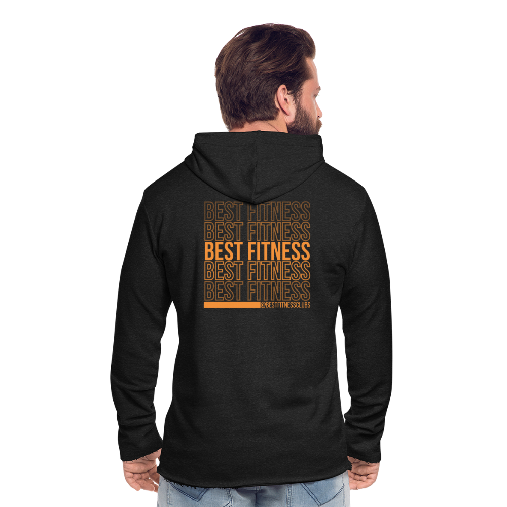 Unisex Lightweight Terry Hoodie - charcoal grey