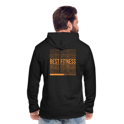 Unisex Lightweight Terry Hoodie - charcoal grey